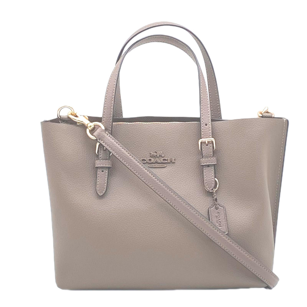 COACH Molly Tote Bag 25 CV966 Handbag Brown Double-Faced Leather Women's